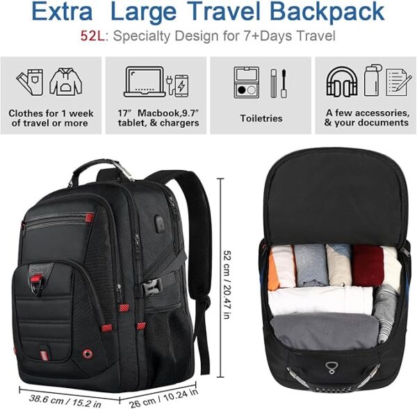 Click image to open expanded view Z-MGKISS Extra Large Travel Backpack, TSA Backpack