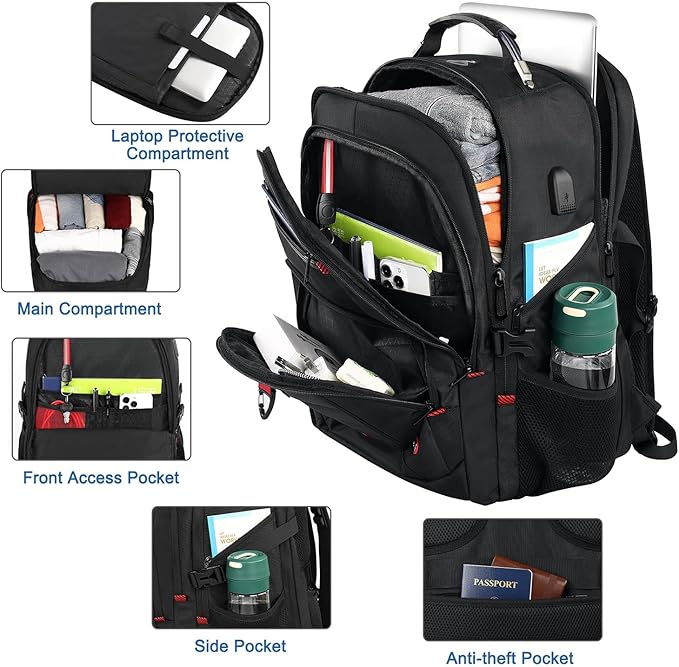 Click image to open expanded view Z-MGKISS Extra Large Travel Backpack, TSA Backpack