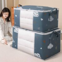 Large Capacity Clothes Storage Bag Organizer With Reinforced Handle