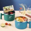Stainless Steel Bowl With Lid For Instant Noodles Sealed And Portable Drain Bowl For Kitchen Utensils Instant Noodle Partner - Image 2