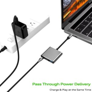 3 In 1 Usb-C Usb Hub Male To Female Hdmi-Compatible 4k - Image 4