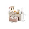 Makeup Organizer Storage Box With Drawer Cotton Swab Stick Storage Case Lipstick Organizer Brush Holder Makeup Acrylic Plastic - Image 2