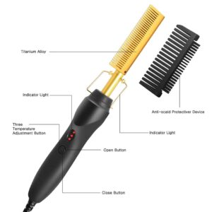 2 in 1 Hot Comb Electric Hair Straightener - Image 3