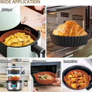 Airfryer Silicone Basket Reusable Baking Tray Silicone Mold for AirFryer Pizza Fried Chicken Basket Air Fryer Liners Accessories