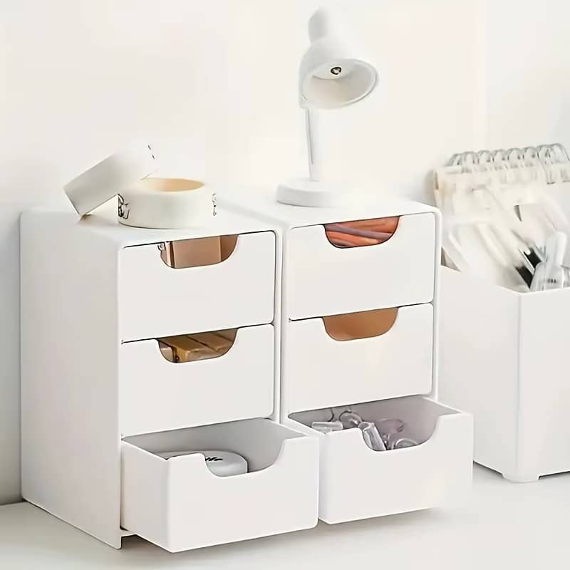 Chic 3-Tier Desk Organizer with Drawers