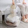 3pcsDirty Clothes Basket Skeleton Ventilated Foldable Easy Storage Portable Large Capacity Clothes Basket