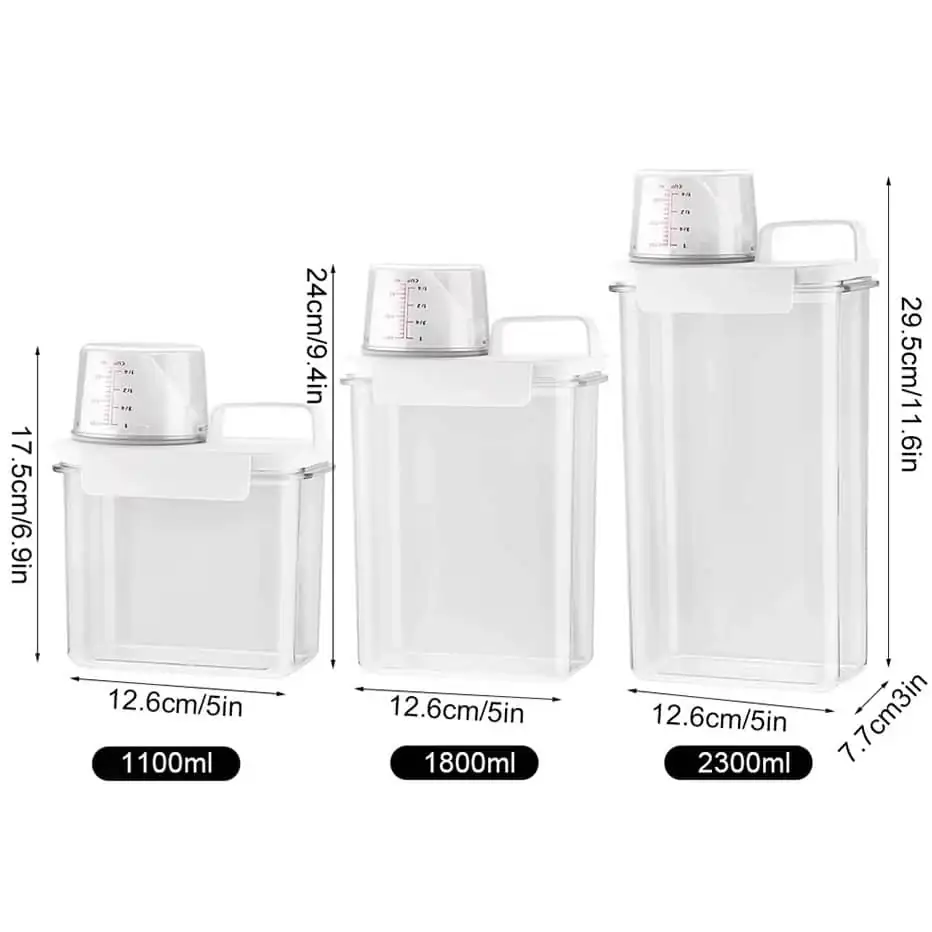 Airtight Grain Storage Box with Measuring Cup Lid 4 Airtight Grain Storage Box With Measuring Cup Lid