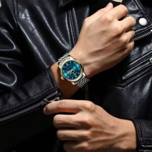 POEDAGAR Luxury Watch for Man Elegant Date Week Waterproof Luminous Men Watch Quartz Stainless Steel Sports Men's Watches reloj - Image 8