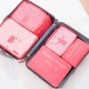 6 Pcs/Set Pink/Blue/Grey Travel Storage Bag Large Capacity Waterproof Luggage Clothing Underwear Storage Bag Bag With Zipper - Image 6