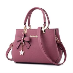Fashion Solid Color Bow One-Shoulder Crossbody Bag - Image 4