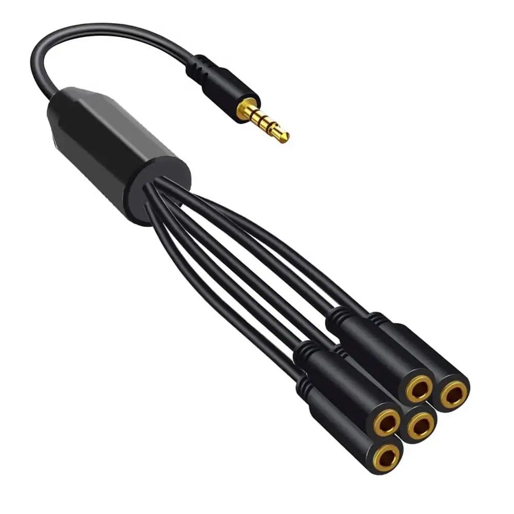 3.5mm 6 Ports Earphone Splitter
