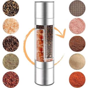 Salt & Pepper Grinder 2 in 1 Manual Stainless Steel - Image 5