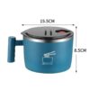 Stainless Steel Bowl With Lid For Instant Noodles Sealed And Portable Drain Bowl For Kitchen Utensils Instant Noodle Partner - Image 4