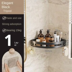 Self-Adhesive No-Drill Waterproof Bathroom Shelf / Shampoo & Towel Rack Organizer - Image 3