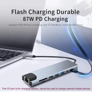 8 in 1 USB C HUB Splitter 4K Docking Station Laptop Adapter - Image 4