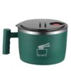 Stainless Steel Bowl With Lid For Instant Noodles Sealed And Portable Drain Bowl For Kitchen Utensils Instant Noodle Partner - Image 3