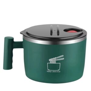 Stainless Steel Bowl With Lid For Instant Noodles Sealed And Portable Drain Bowl For Kitchen Utensils Instant Noodle Partner - Image 3