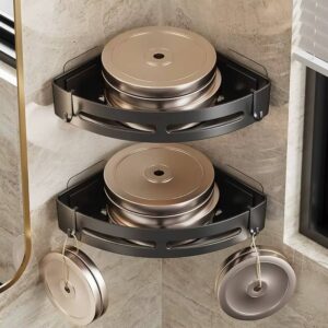 Self-Adhesive No-Drill Waterproof Bathroom Shelf / Shampoo & Towel Rack Organizer - Image 4