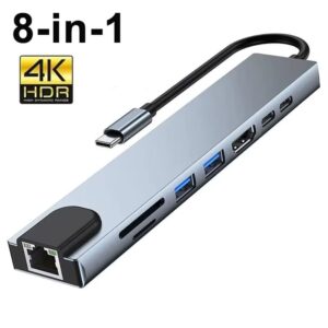8 in 1 USB C HUB Splitter 4K Docking Station Laptop Adapter - Image 5