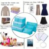 6 Pcs/Set Pink/Blue/Grey Travel Storage Bag Large Capacity Waterproof Luggage Clothing Underwear Storage Bag Bag With Zipper - Image 4