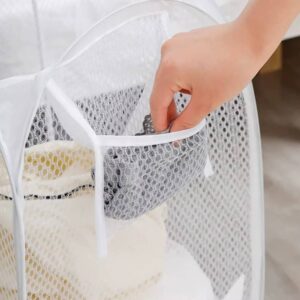 3pcsDirty Clothes Basket Skeleton Ventilated Foldable Easy Storage Portable Large Capacity Clothes Basket - Image 4