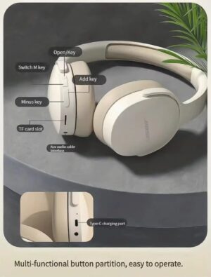 Bosebye Headphones P2961 Wireless Bluetooth 5.3 Earphone Stereo HIFI Headset - Image 4