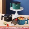 Stainless Steel Bowl With Lid For Instant Noodles Sealed And Portable Drain Bowl For Kitchen Utensils Instant Noodle Partner - Image 8