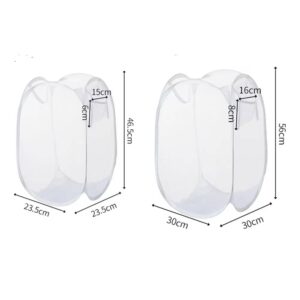3pcsDirty Clothes Basket Skeleton Ventilated Foldable Easy Storage Portable Large Capacity Clothes Basket - Image 7