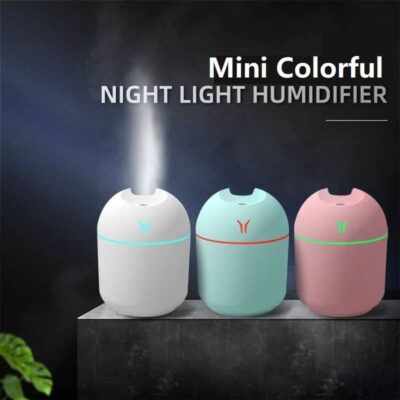 250ML USB Mini Air Humidifier Aroma Essential Oil Diffuser For Home Car Ultrasonic Mute Mist Maker Diffuser with LED Color Lam