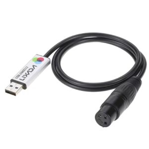 DJ Disco USB to DMX Interface Adapter LED DMX512 Computer PC Stage Lighting Controller Dimmer for Stage Light Show Disco Light