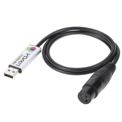 DJ Disco USB to DMX Interface Adapter LED DMX512 Computer PC Stage Lighting Controller Dimmer for Stage Light Show Disco Light