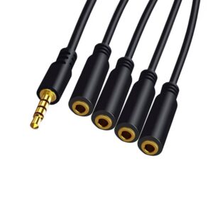 3.5mm Earpphone Spliter Audeo Jack Extender 1 To 6 Ports Aux Cable Earphone Mic Audio Adapter For Phone Headset Splitter Cable - Image 5