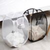 3pcsDirty Clothes Basket Skeleton Ventilated Foldable Easy Storage Portable Large Capacity Clothes Basket - Image 2