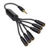 3.5mm Earpphone Spliter Audeo Jack Extender 1 To 6 Ports Aux Cable Earphone Mic Audio Adapter For Phone Headset Splitter Cable - Image 6