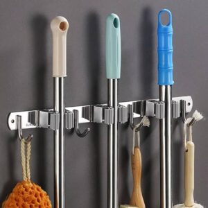 Stainless Steel Wall-Mounted Mop Rack - Image 5