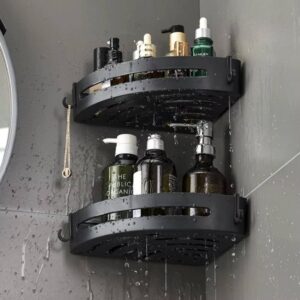 Self-Adhesive No-Drill Waterproof Bathroom Shelf / Shampoo & Towel Rack Organizer - Image 5