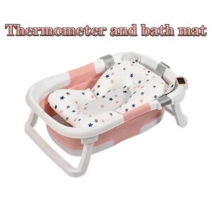 Real-time Temperature Silicone Baby Take A Bath Bathtub Non-Slip Foot Bath Bucket Folding Bathroom With Temperature Sensing - Image 10