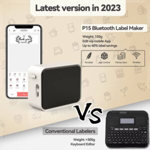 Wireless Bluetooth Label Printer Portable Thermal Printer Similar as D11 D110 D101 Labeling Machine Mini Label Maker P15 Sticker - Image 6