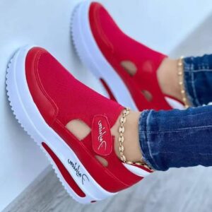 Designer Brand Red Blue Women Sneakers - Image 2