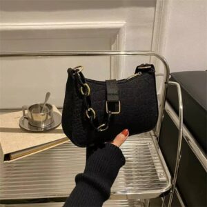 Lady Felt Armpit Design Luxury Tote Released Fashion Ladies Handbag Under Crescent Small Square Bag Lady Felt Armpit Design Luxu - Image 2