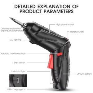 3.6V Screwdriver Kit Rechargeable Lithium Battery Cordless Electric Screwdriver Drill Kit - Image 3