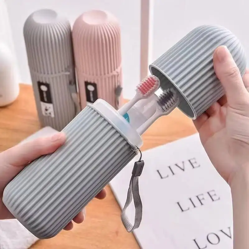 Portable toothbrush holder