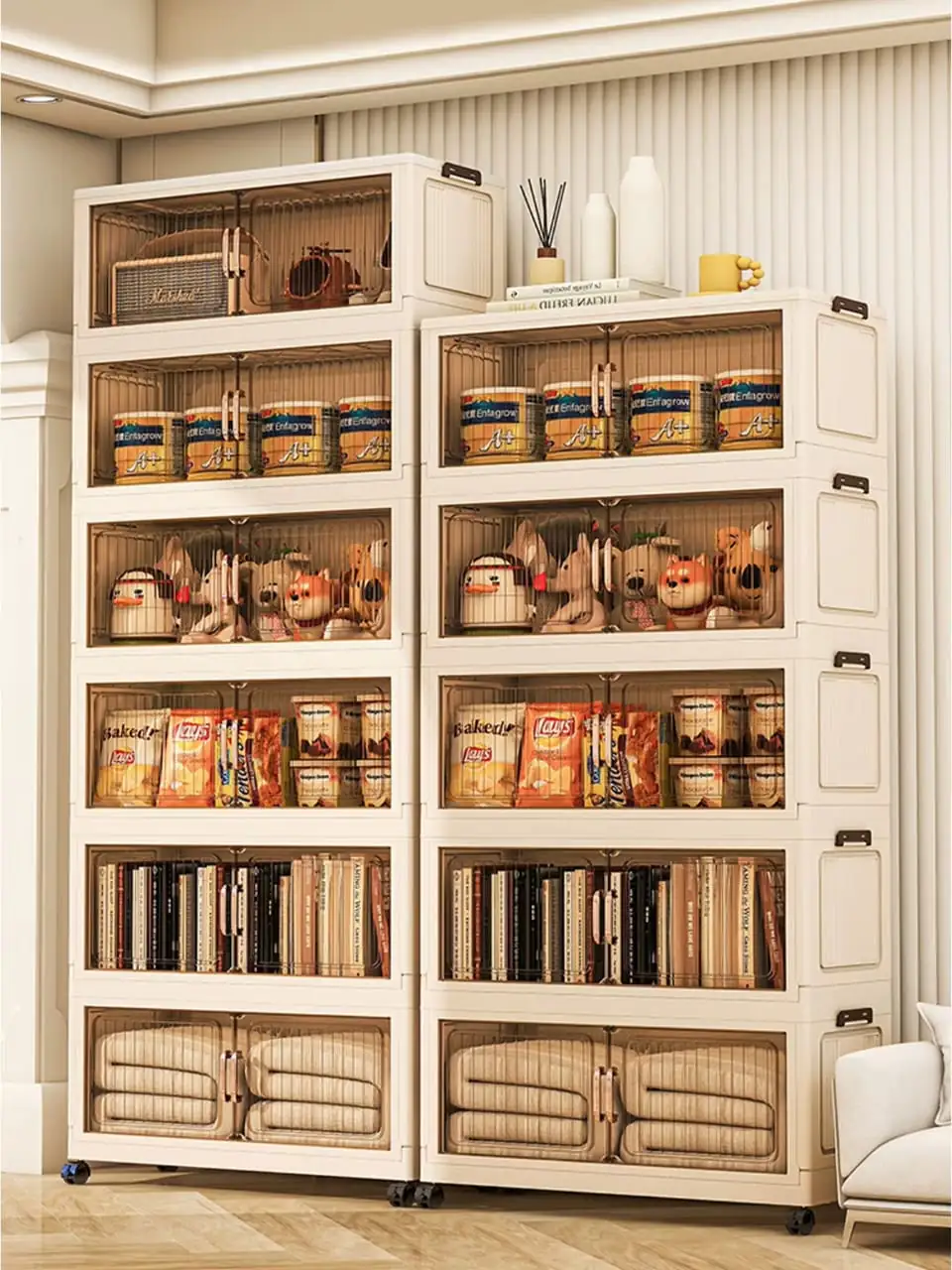 Foldable Plastic Storage Cabinet