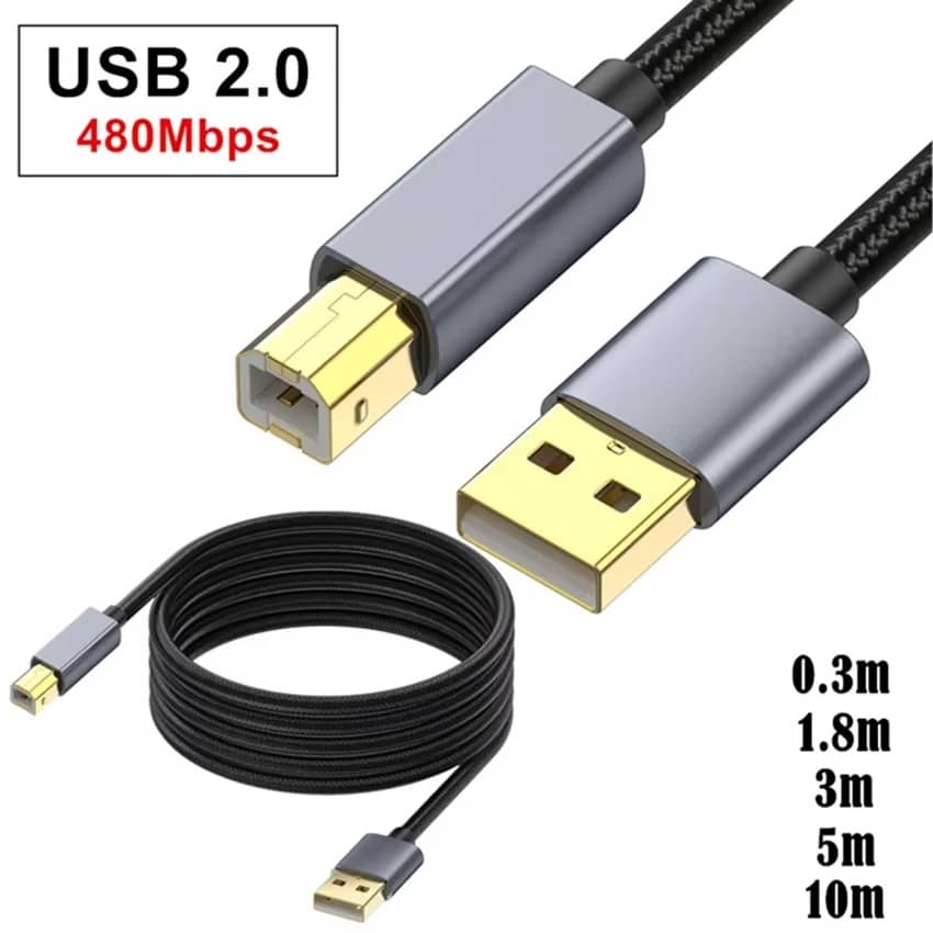 USB Printer Cable USB Type B Male to A Male USB 2.0 Cable
