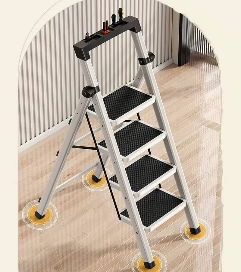3/4 Steps Folding Ladder Non-slip Household