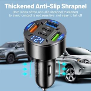 250W 5 Ports Car Charger Fast Charging PD QC3.0 USB C - Image 2