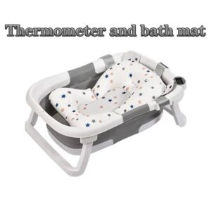 Real-time Temperature Silicone Baby Take A Bath Bathtub Non-Slip Foot Bath Bucket Folding Bathroom With Temperature Sensing - Image 2