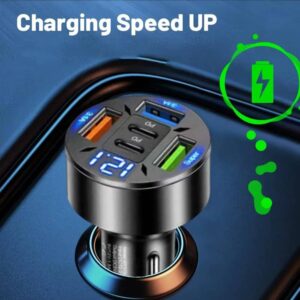 250W 5 Ports Car Charger Fast Charging PD QC3.0 USB C - Image 4
