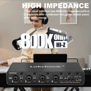 UX44 Audio Interface Sound Card 4-Channel Mixer - Image 4
