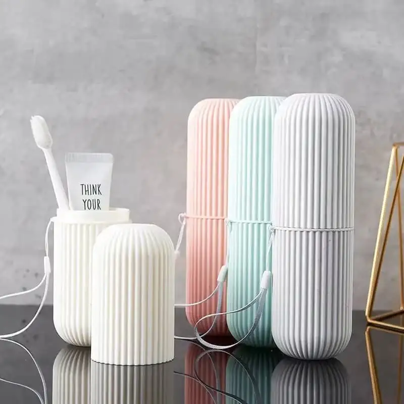 Portable toothbrush holder